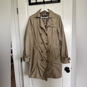 Eddie Bauer Tan Trench Coat * Missing Belt